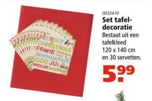 set tafeldecoratie