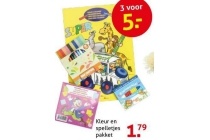 kleur en spelletjes pakket