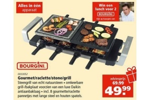bourgini gourmet raclette stone grill