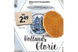 hollands glorie blikje met 8 stroopwafels