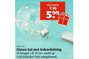 glazen bal met ledverlichting