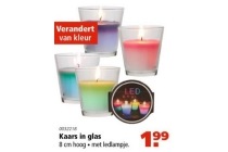 kaars in glas