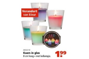 kaars in glas