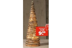 kerstverlichting rattan pyramide