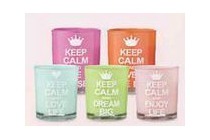 kaars in glas en quot keep calm en quot