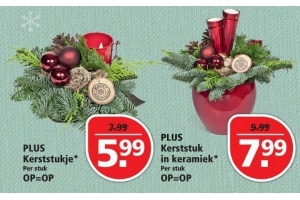 plus kerststukjes