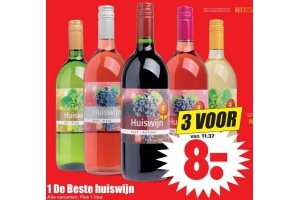 De Beste Huiswijn 3 Voor 8 Bestenl