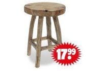 robuuste houten kruk