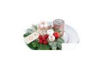 ah kerststuk op groot bord