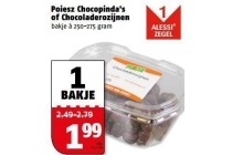poiesz chocopinda s of chocoladerozijnen