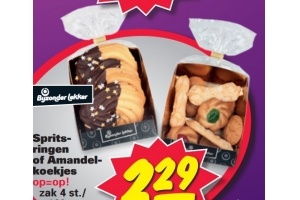 spritsringen of amandelkoekjes