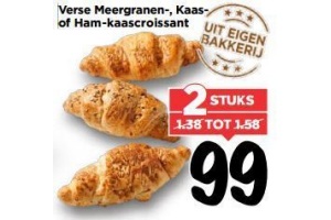 verse meergranen kaasof ham kaascroissant