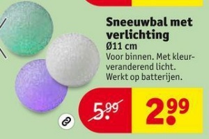 sneeuwbal met verlichting