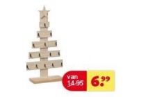 houten kerstboom met haakjes