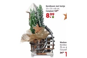 kerstboom met huisje