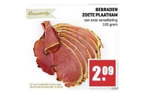 gebraden zoete plaatham