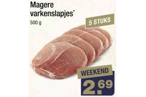 magere varkenslapjes