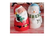 peper en zoutstel kerstman en sneeuwpop