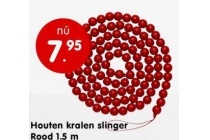 houten kralen slinger