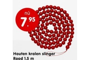 houten kralen slinger