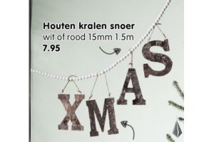 houten kralen snoer