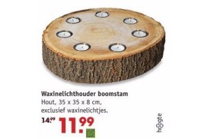 Kwelling Schuur Voorvoegsel Waxinelichthouder boomstam - Beste.nl
