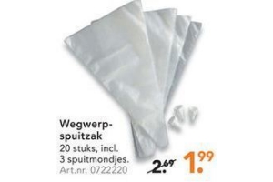 Verhuizer handelaar Gemiddeld Wegwerp spuitzak nu voor €1,99 - Beste.nl