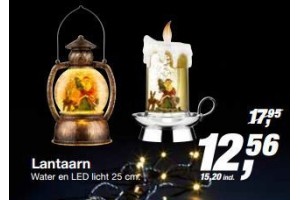 lantaarn water en led licht 25 cm