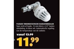 plieger thermostatische radiatorkraan