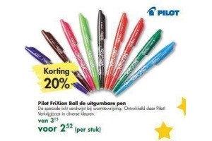 krullen Of anders blok Pilot FriXion Ball de uitgumbare pen €2,52 - Beste.nl