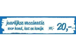 jaarlijkse vaccinatie voor hond kat en konijn