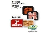 gourmet minischotels vis of vlees