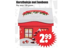 kersthuisje met bonbons