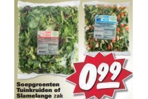 soepgroenten tuinkruiden of slamelange