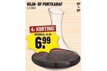 wijn of portkaraf