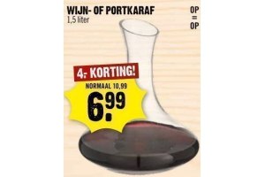 wijn of portkaraf