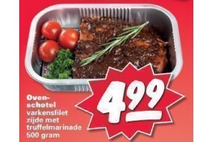 ovenschotel varkensfilet zijde met truffelmarinade