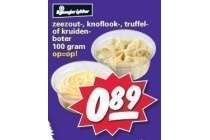 zeezout knoflook truffel of kruidenboter