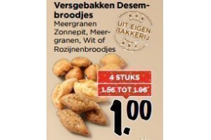 versgebakken desembroodjes