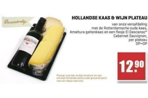 hollandse kaas en amp wijn plateau