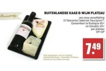buitenlandse kaas en amp wijn plateau