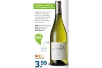2014 c en ocirc tes de gascogne le h en eacute ron sauvignon blanc