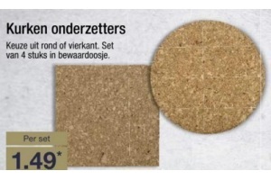 kurken onderzetters