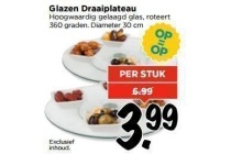 glazen draaiplateau
