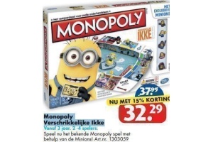 monopoly verschrikkelijke ikke