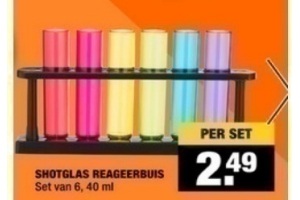 shotglas reageerbuis