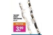 tak met kerstverlichting