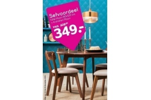 tafel mauri 4 stoelen mauri