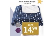 velours plaid met sterretjes