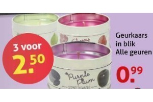 geurkaars in blik